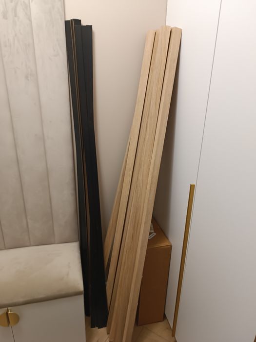 Lamele scienne 13 sztuk + listwy czarne
