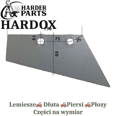 Lemiesz przedpłużka Landsberg HARDOX 190.3693 części do pługa 2Xlepsze
