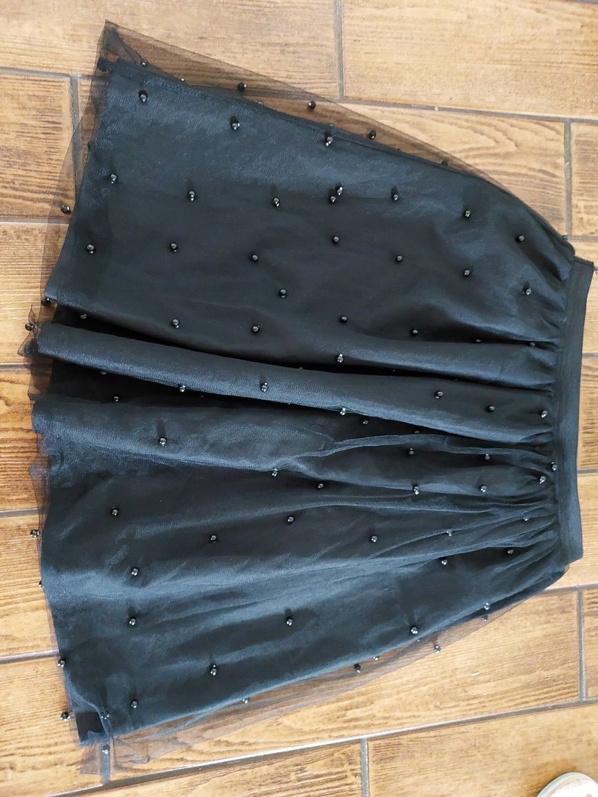 Czarna tiulowa spódnica rozmiar 152