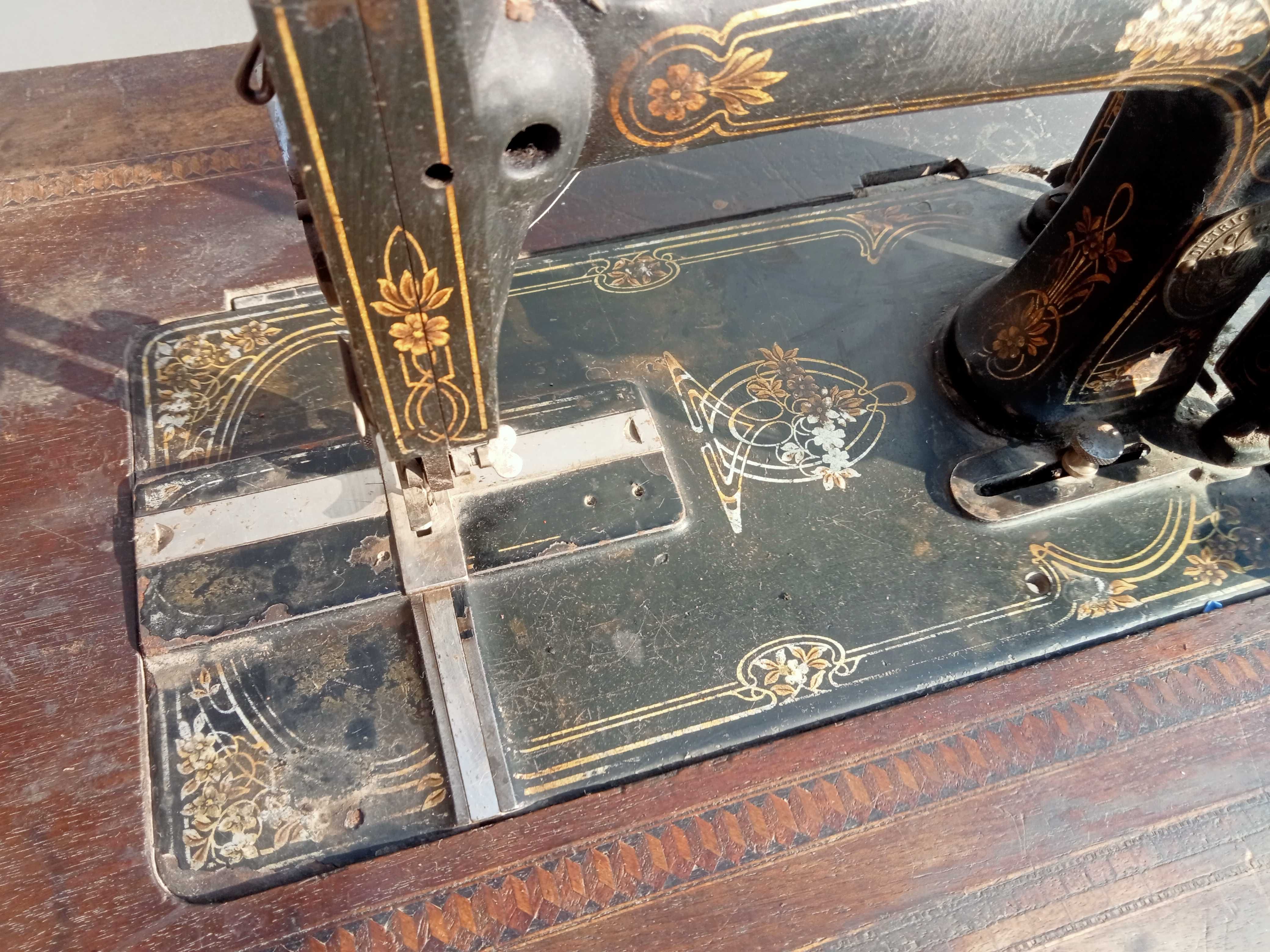 1890, Maszyna do szycia Dietrich, secesyjna, Jugendstill, Art Nouveau
