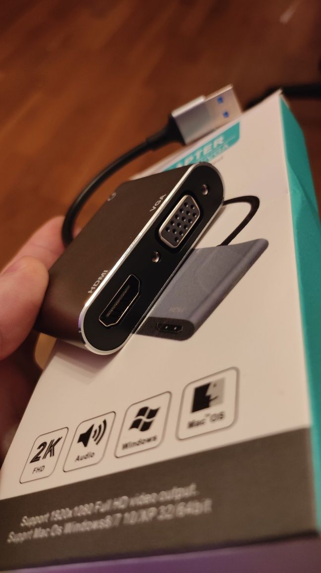 Adapter USB to VGA, HDMI