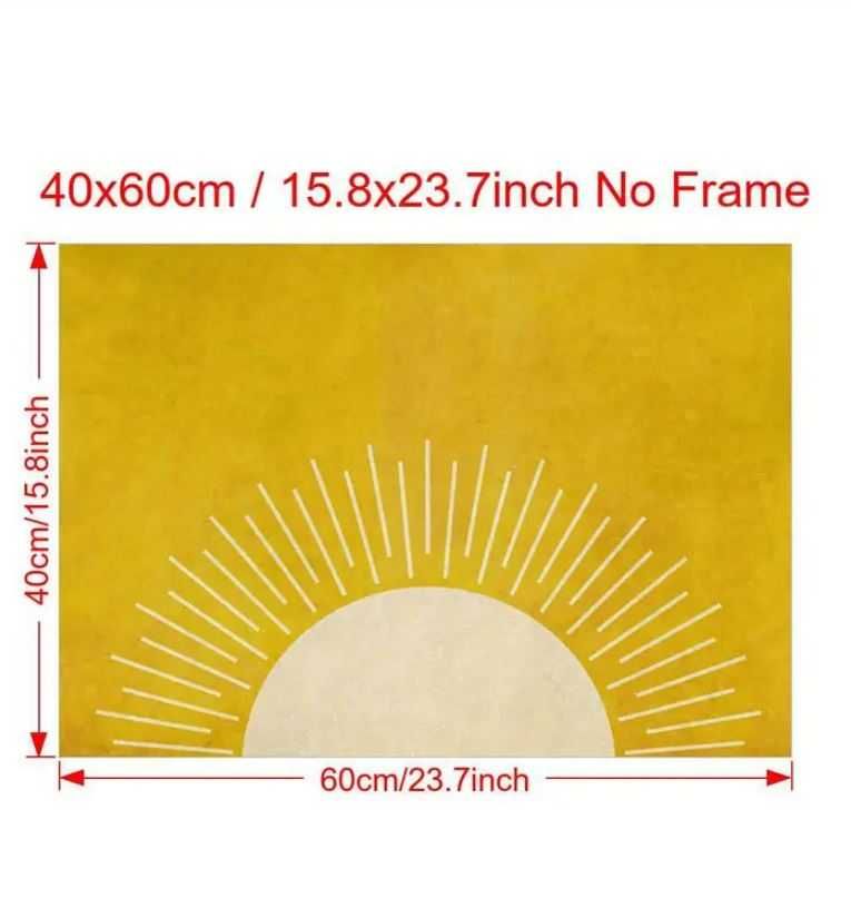 Plakat na płótnie obraz zółte wschody i zachody słońca Boho Sun 40x60