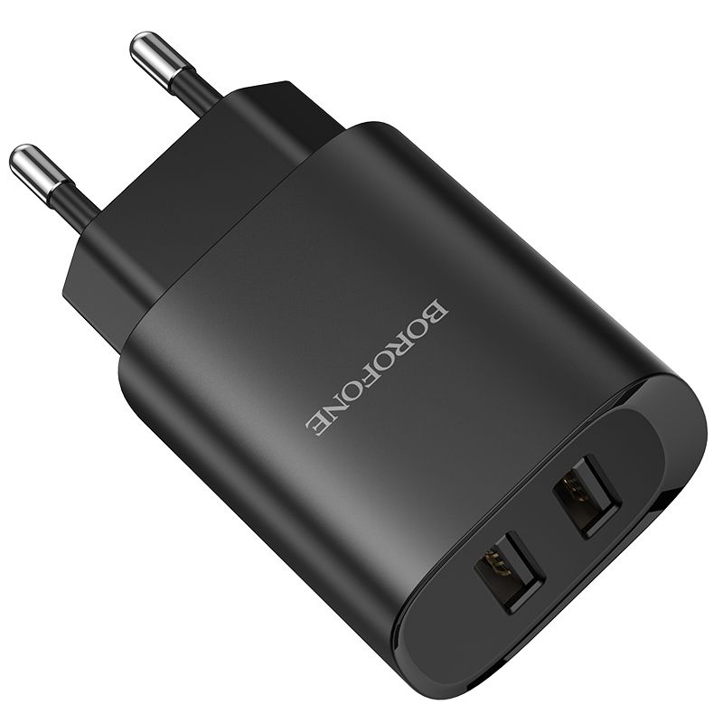 Borofone Ładowarka Sieciowa Bn2 Super - 2Xusb - 2,1A Czarna