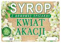 Etykieta na syrop - kwiat akacji 20 szt.