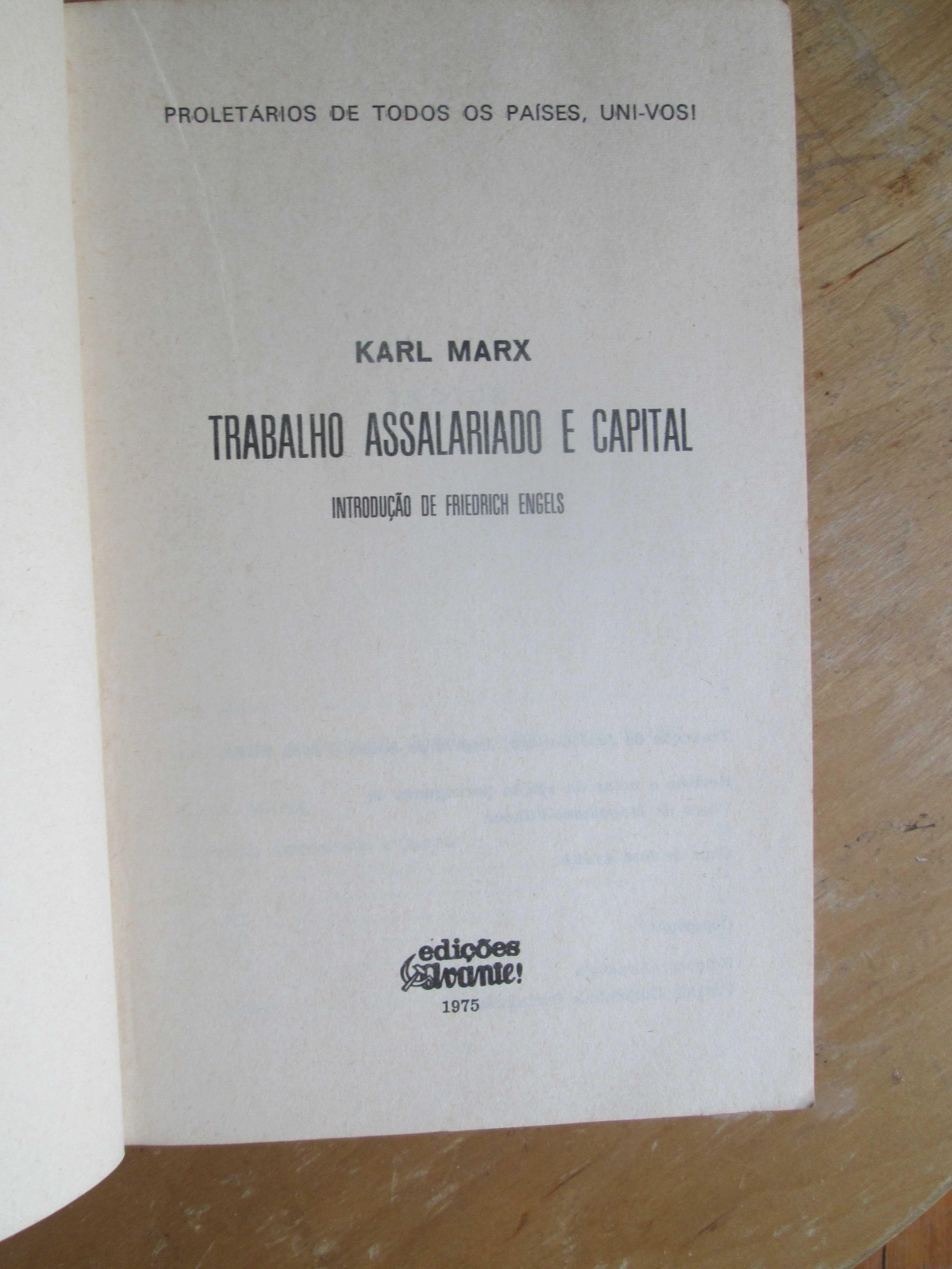 Trabalho Assalariado e Capital, de Karl Marx (int. Friedrich Engels)