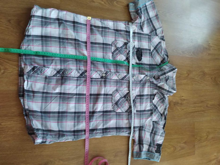 Koszula męska w kratę XXL.