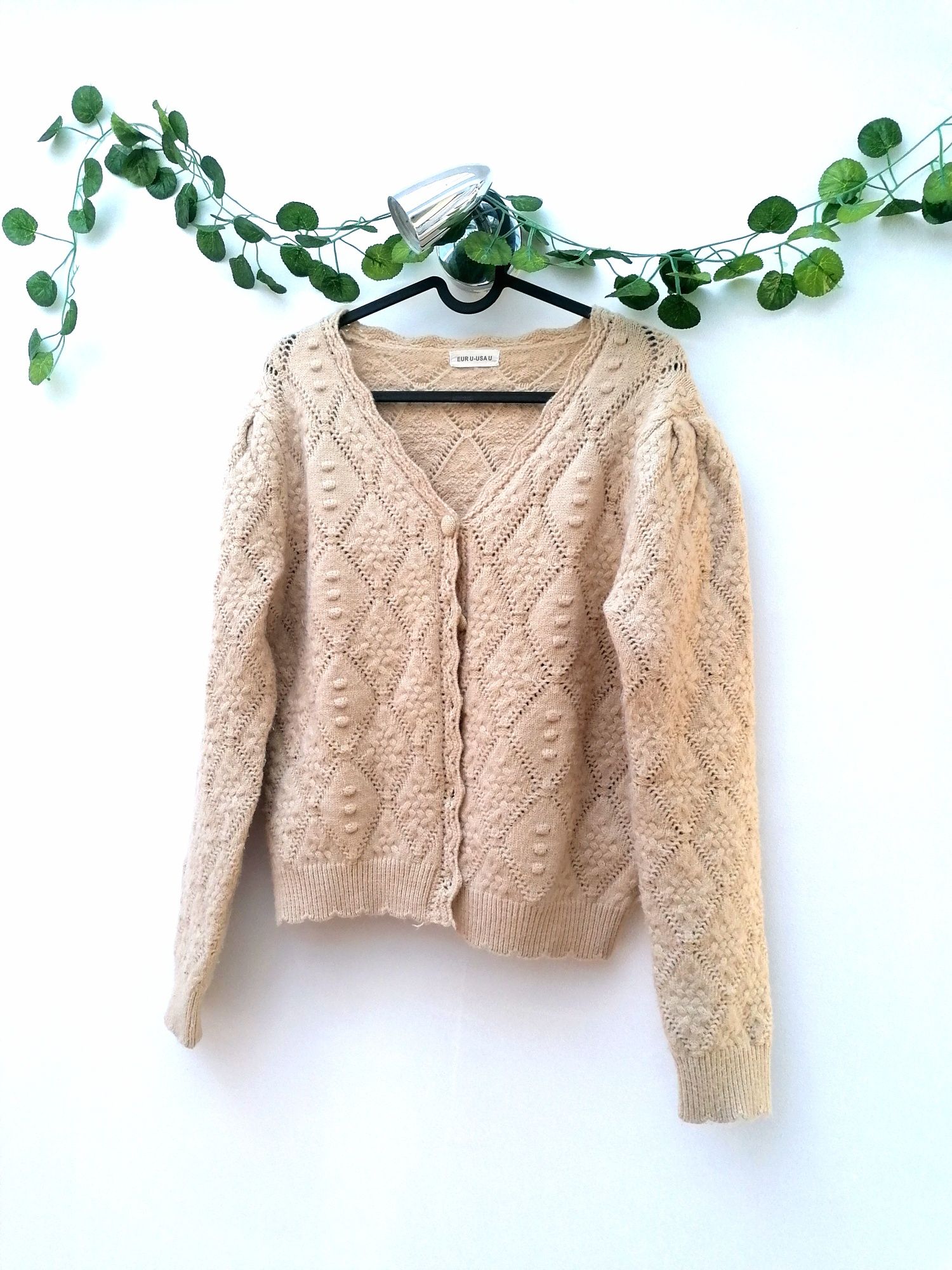 Cardigan de Malha Creme