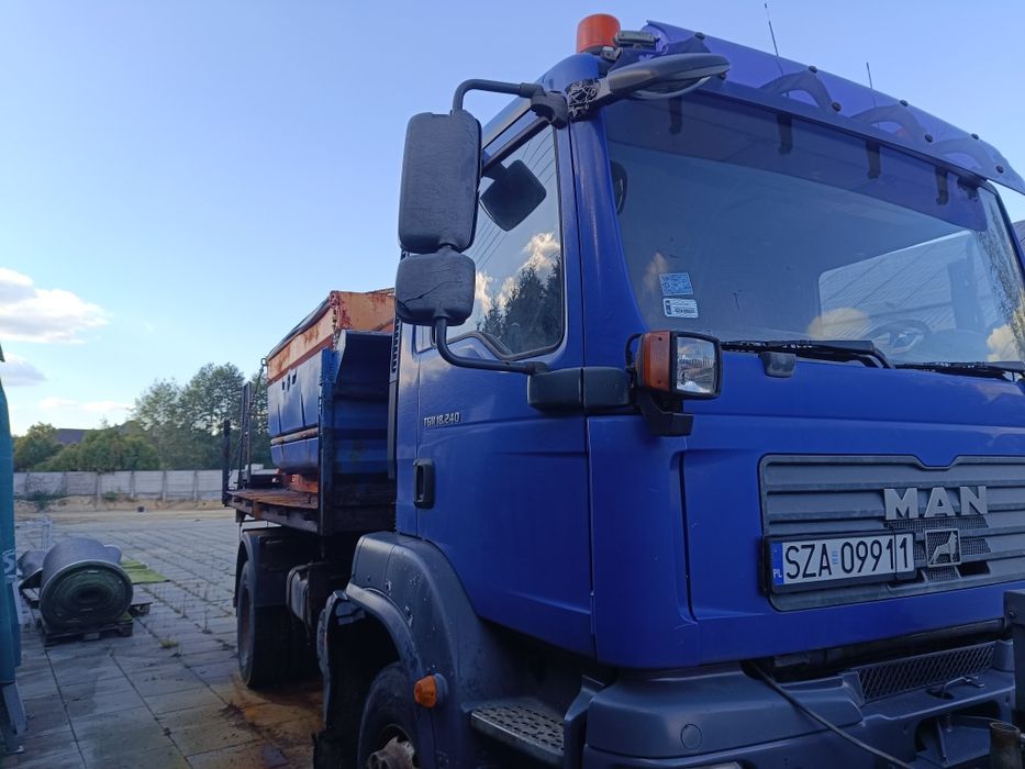 MAN TGM 4x4 specjalny reduktor wywrotka 2008 r 240 km pługo piaskarka