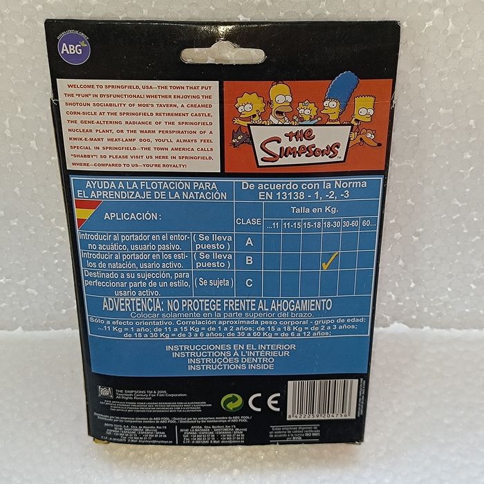 Braçadeiras The Simpsons 2005 Vintage Modelo Azul Bart Stock Antigo