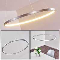 Lampa srebrna LED Circle nad stół koło ring stół jadalnia OKAZJA 60cm