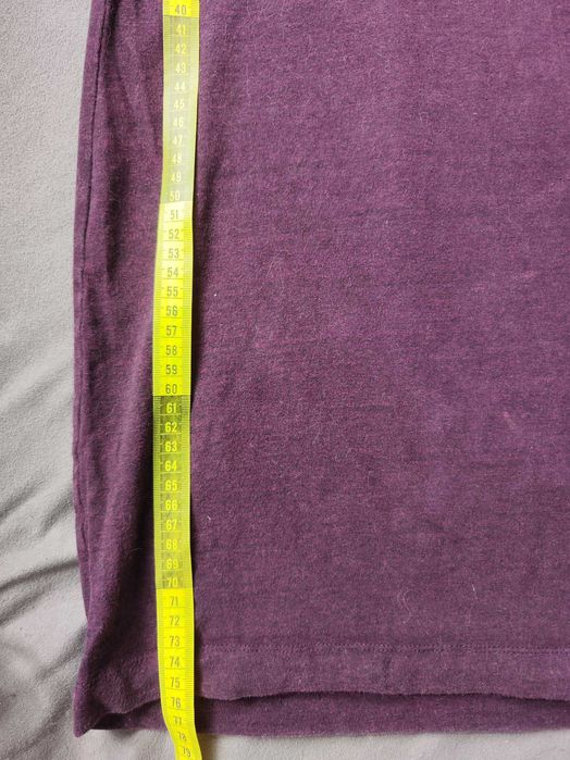 Fioletowa bawełniana koszulka H&M Bassic S