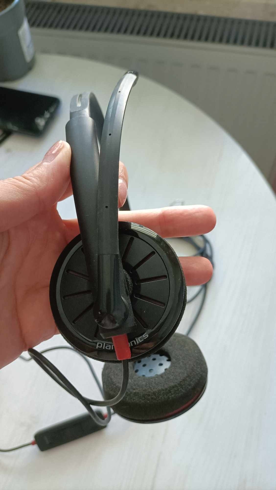 Słuchawki plantronics, jack jak i USB.