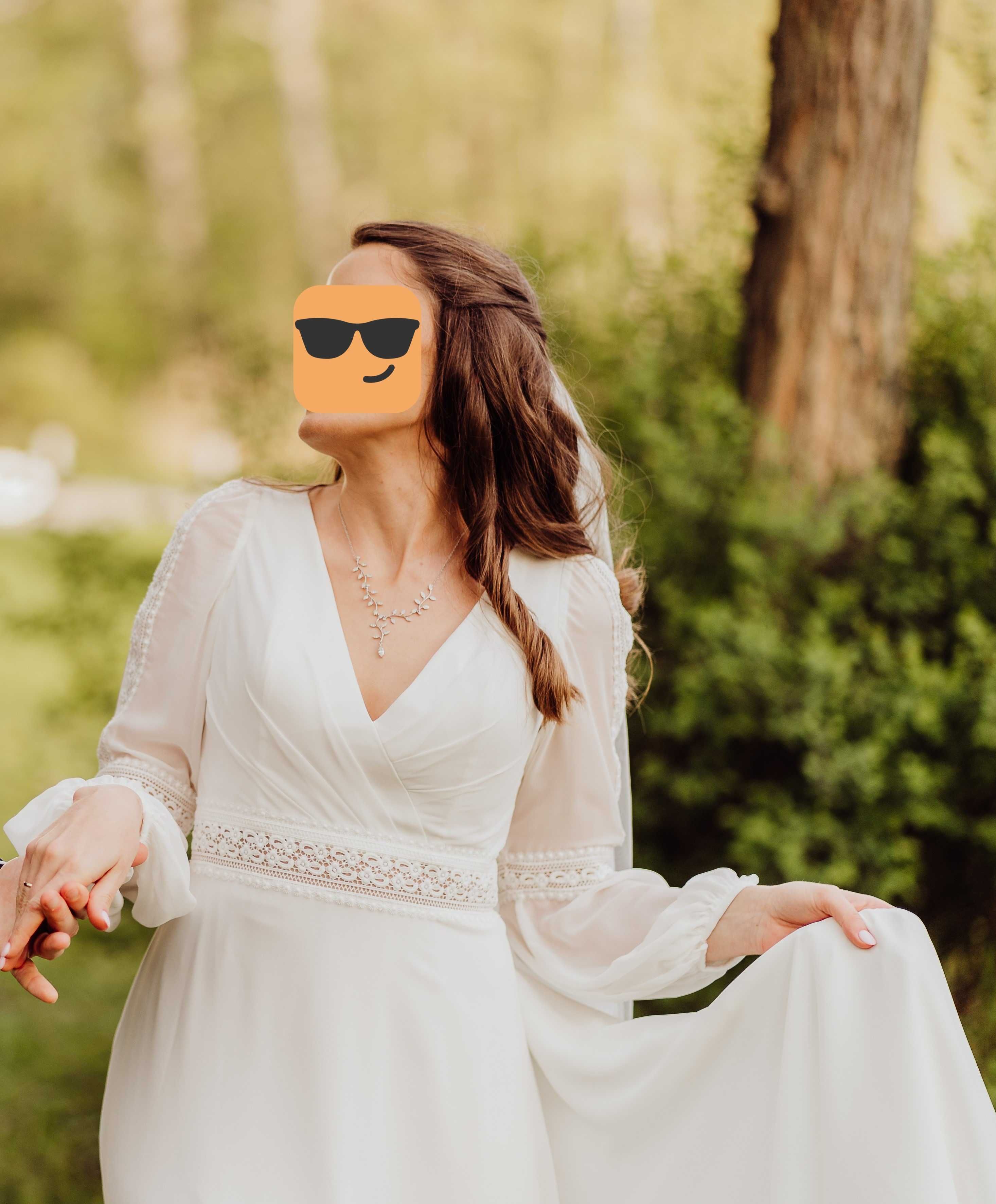 Suknia ślubna boho Pronovias + welon gratis