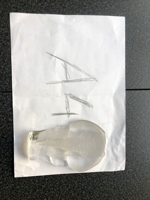 Estatueta em Vidro com imagem de Elefante