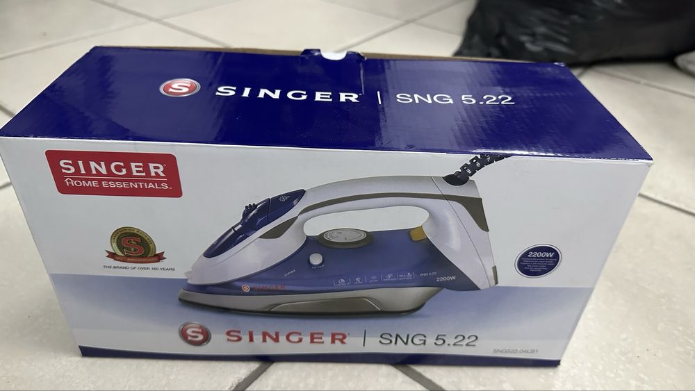 Ferro a vapor SINGER SNG 5.22 — NOVO, nunca usado
