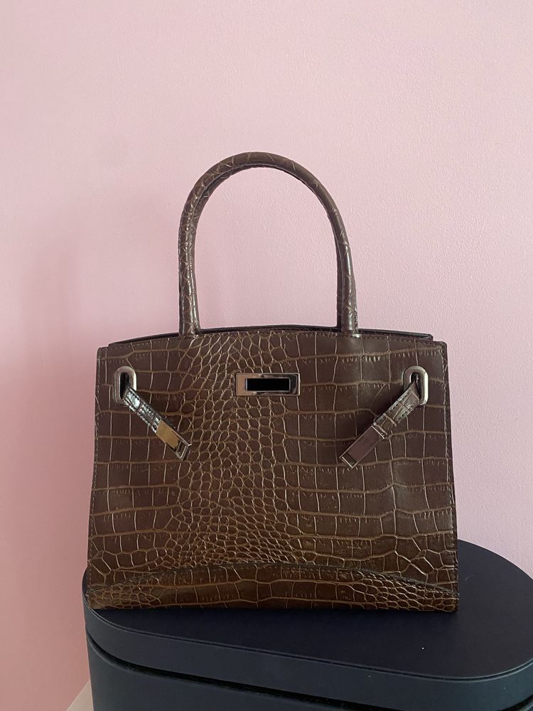 Сумка в стилі Hermes (бренд Next, екошкіра під крокодил)
