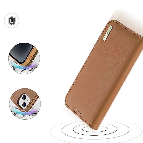 Etui z portfelem Dux Ducis Hivo z blokadą Rfid do iPhone 15 Plus - brą