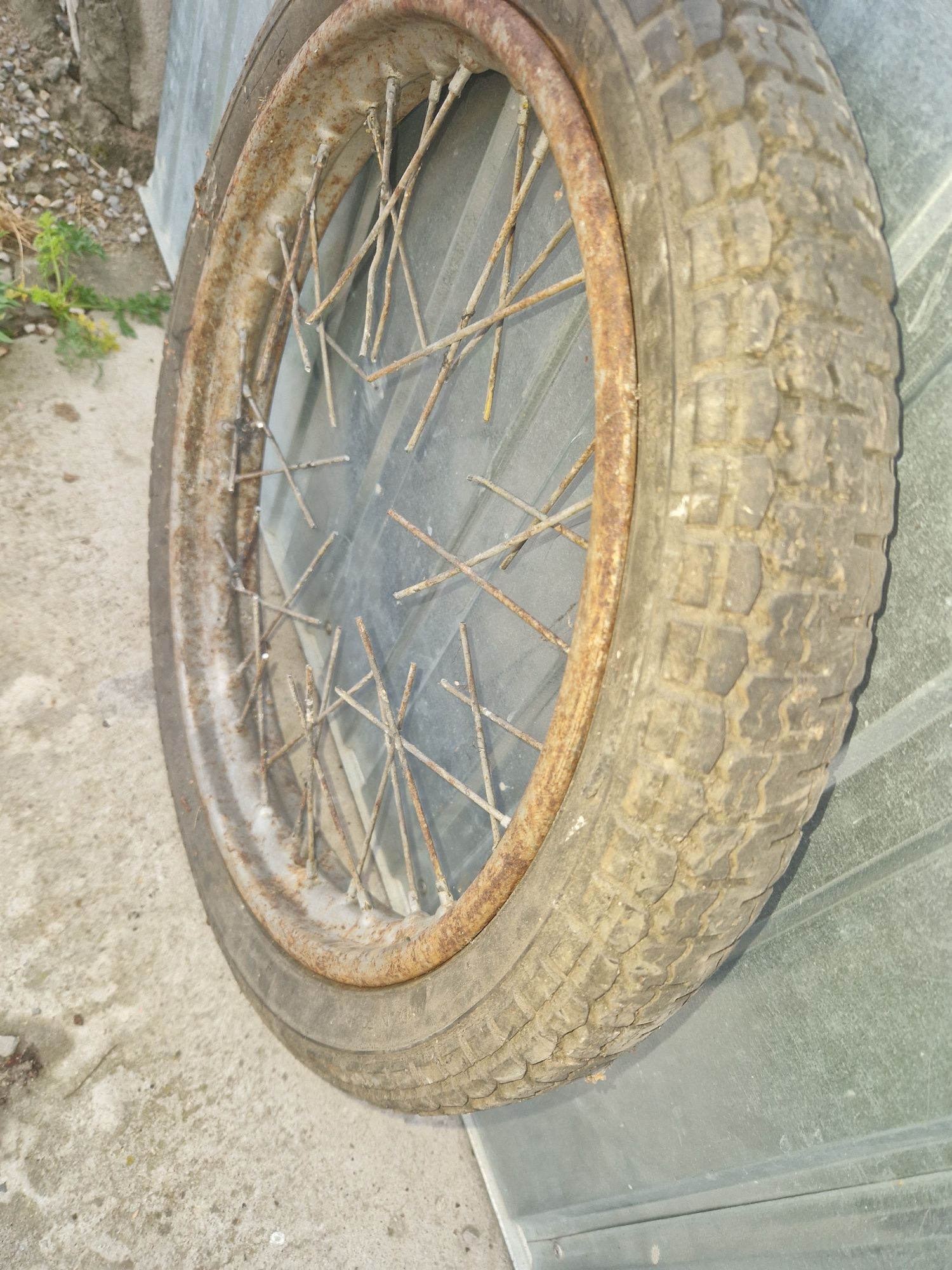 Opona+obręcz 1,85-18"wsk 125 175 shl m11 Stomil prl