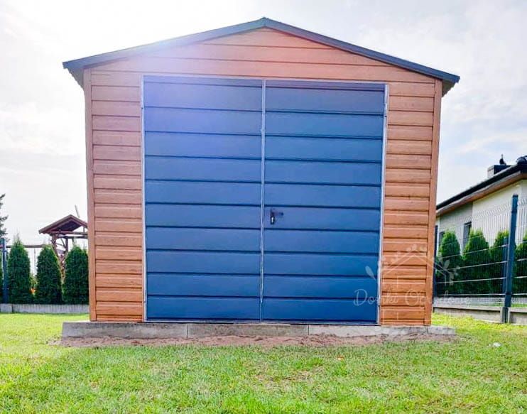 SCHOWEK DOMEK OGRODOWY 3m x 5m DWUSPAD brama okno drewnopodobny ID432