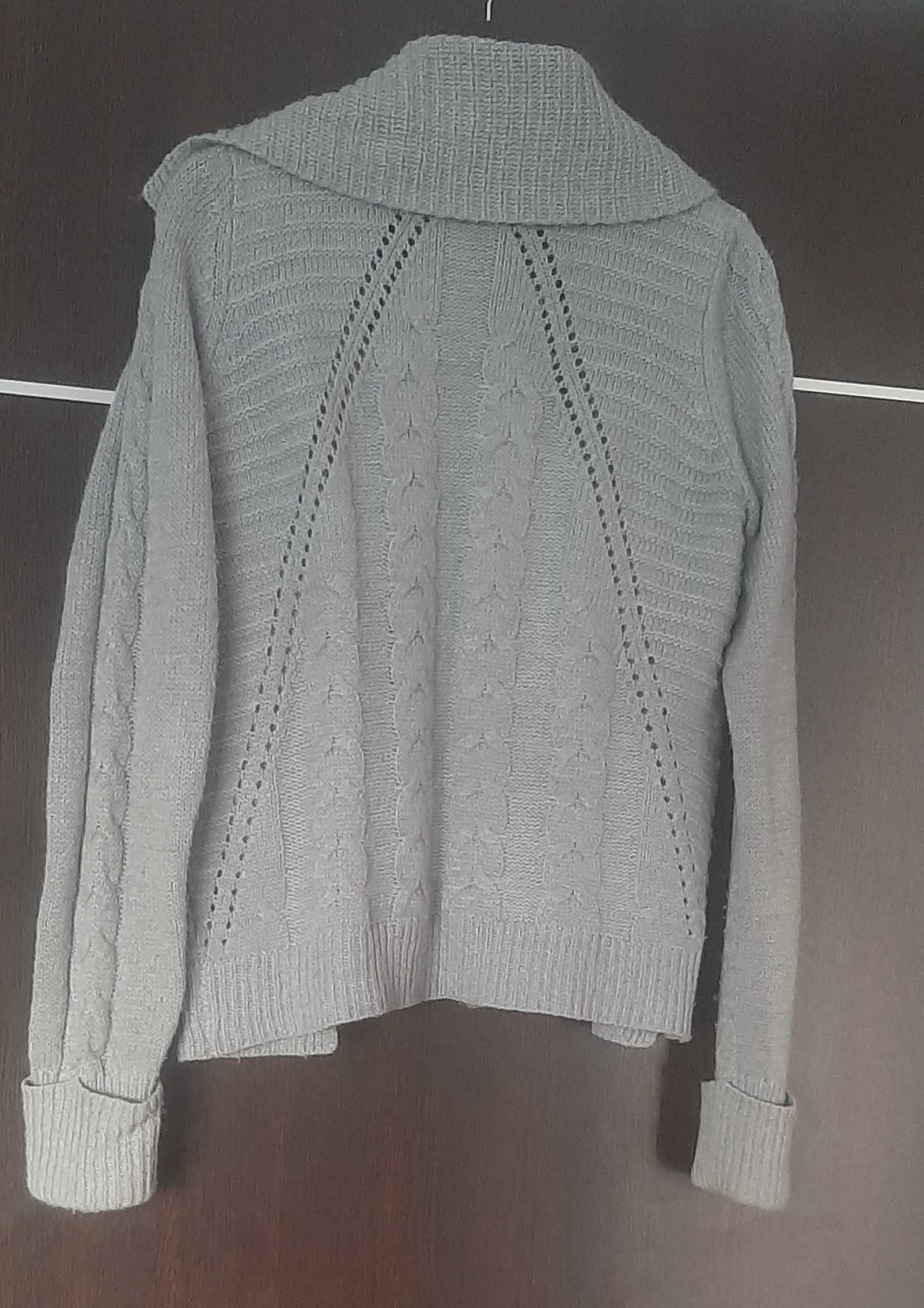 Marks&Spencer popielaty sweter z moherem