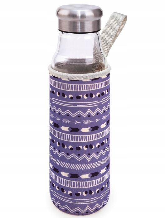 premium szklana butelka bidon 550ml pokrowiec ir