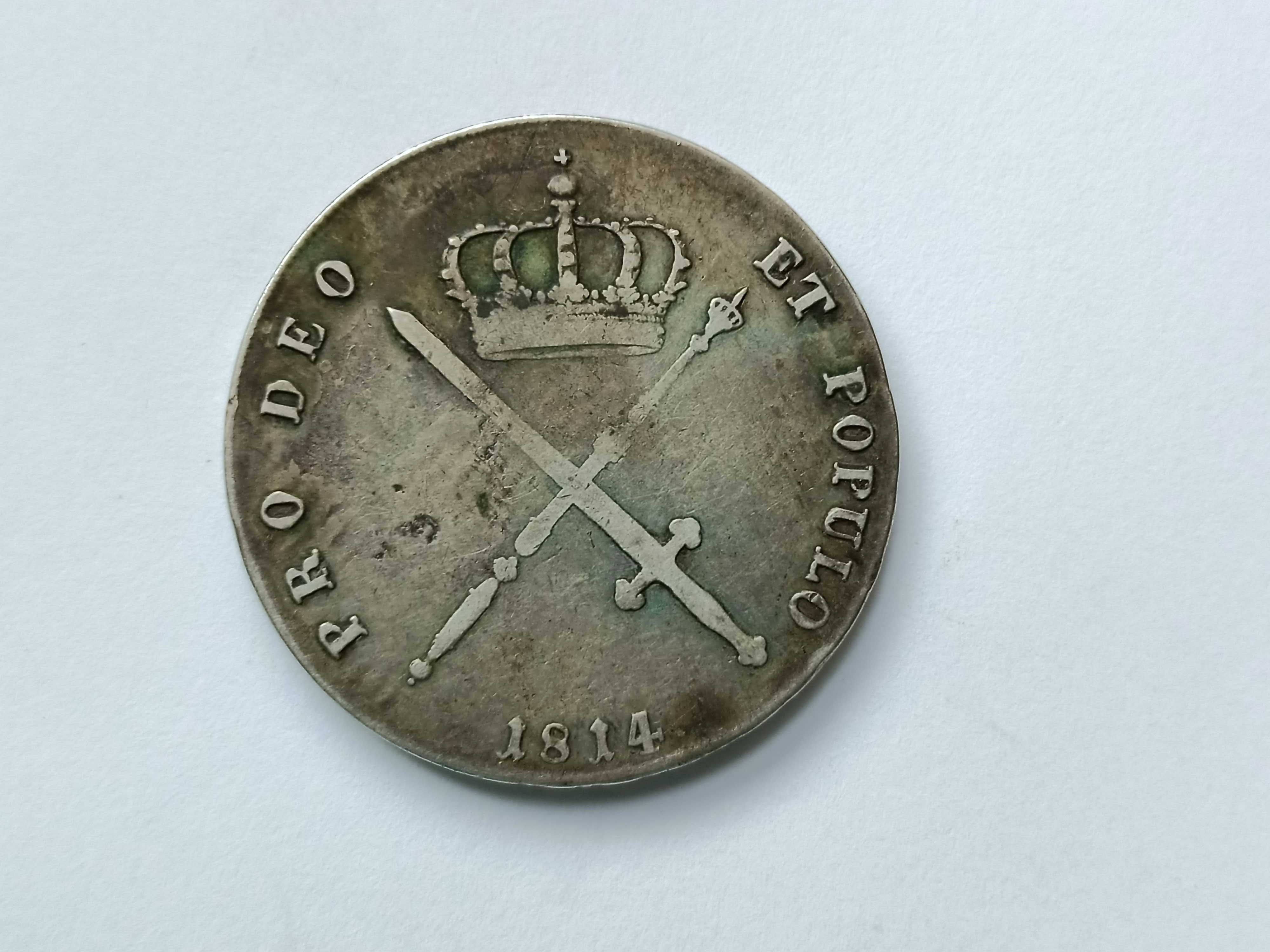 Kronenthaler 1814 r. Maksymilian l Królestwo Bawarii oryginał Srebro