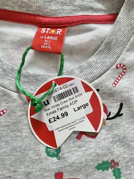 Святковий світшот з новорічним принтом