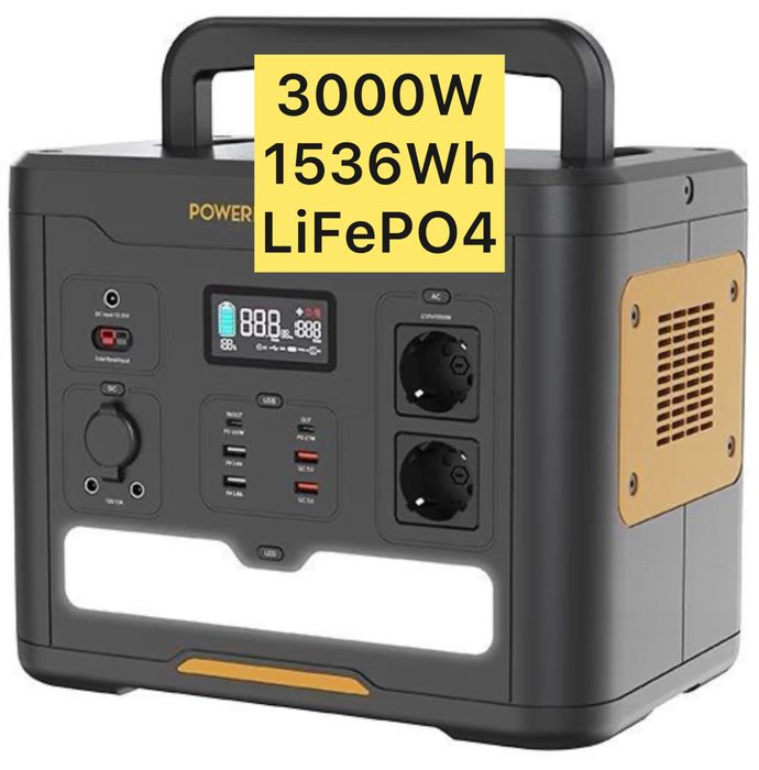 ‼️ЗРУЧНА / ЯКІСНА Зарядна станція 3000W/1500W 1536Wh/1162Wh ДБЖ UPS‼️