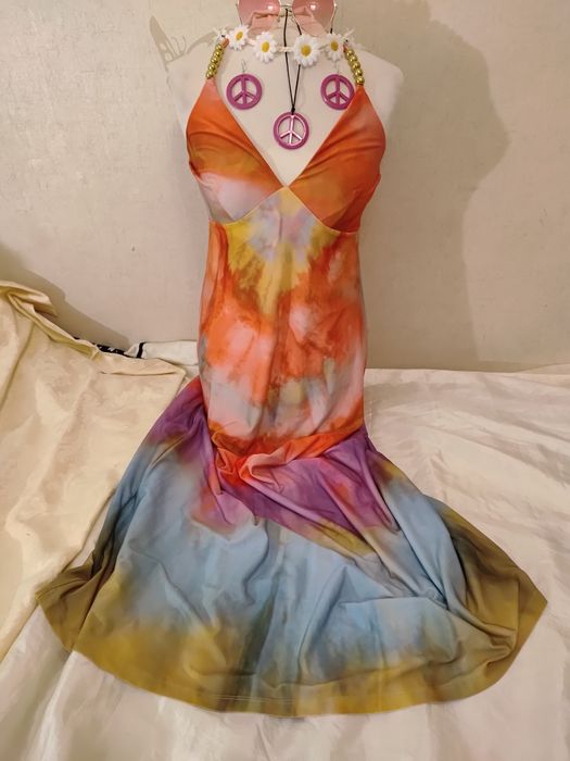 Strój przebranie hippi hipis hipiska lata 60-te dzieci kwiaty r. 36/38