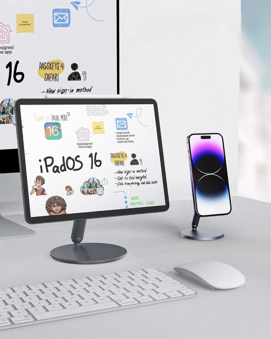 Stojak Magnetyczny Ładowarka iPad Pro 12.9 / Air 13" M3 Obrotowy 360°