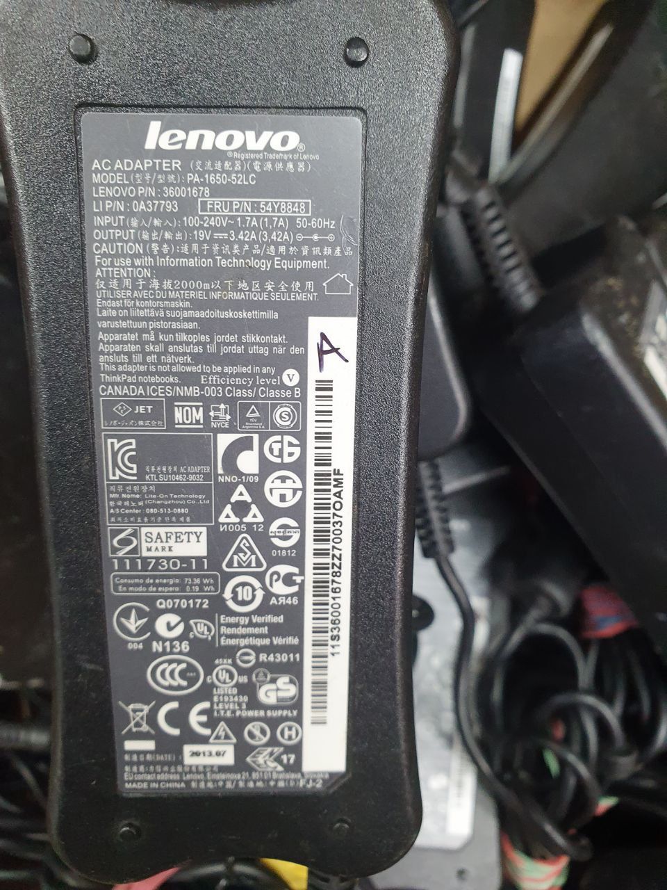 Lenovo Fujitsu Asus Toshiba 5.5 * 2.5 65w 19V 3.42А Блок живлення
