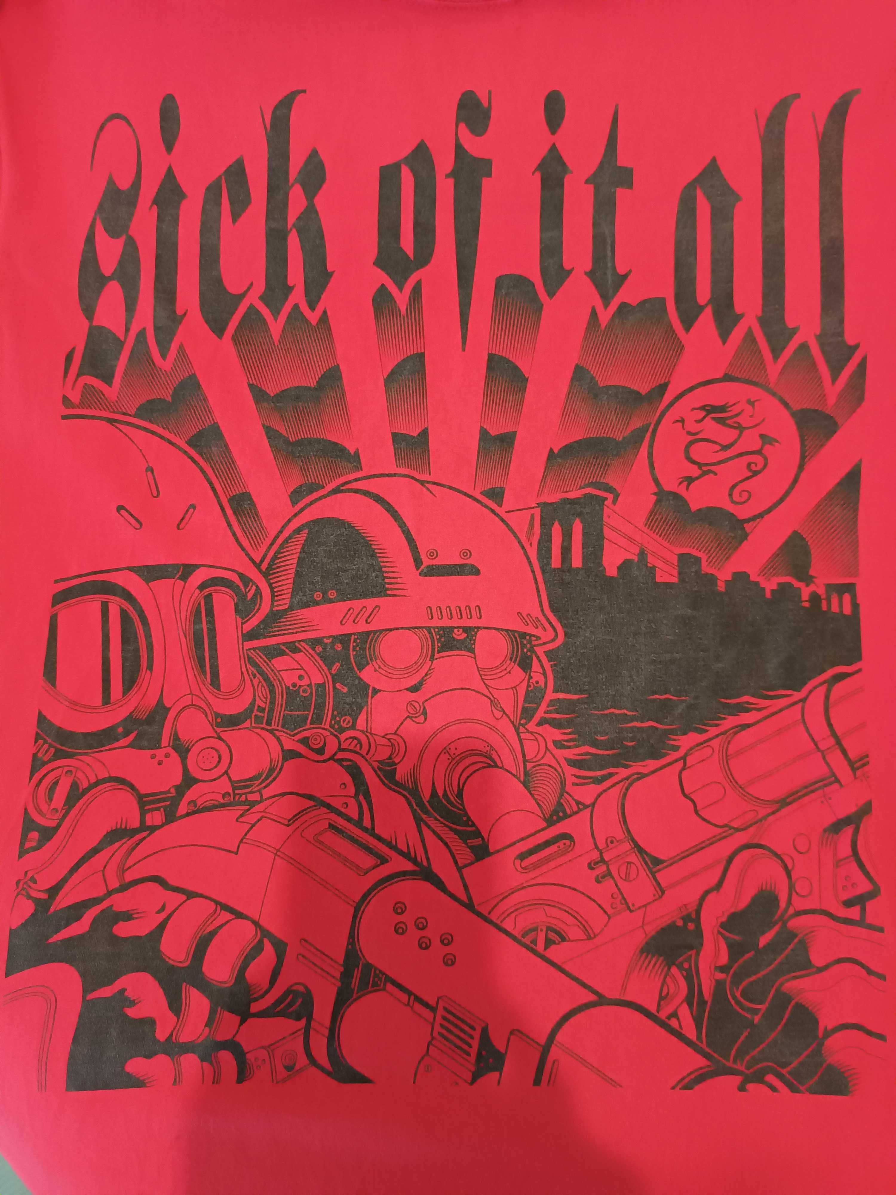 T-shirt Sick Of It All - tour One World, One Law - tamanho L