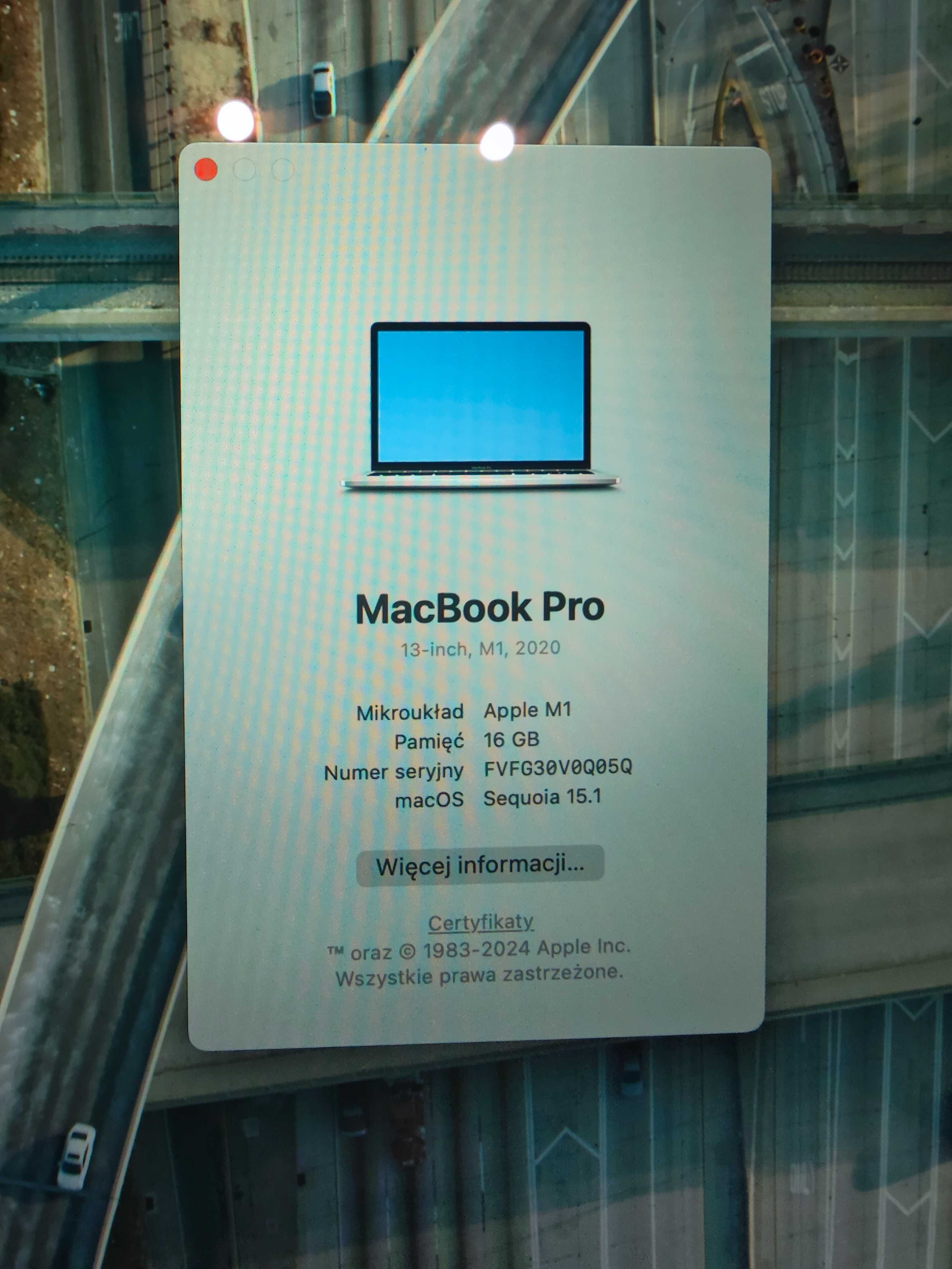 MacBook Pro 13 A2338 M1 16GB NEW BATERI 512GB 2020r Silver