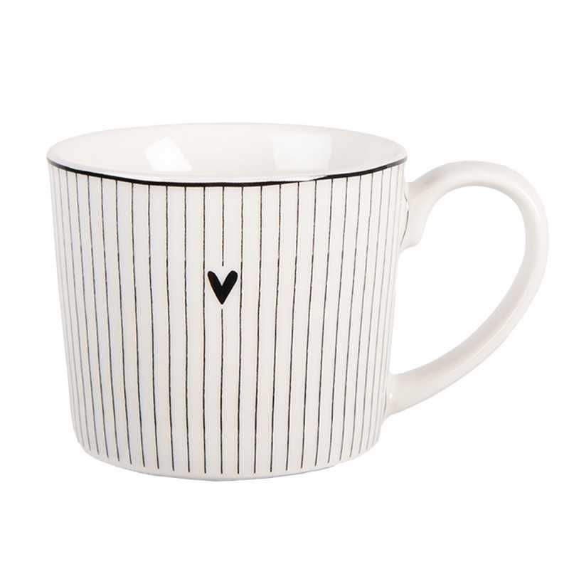 Kubek porcelanowy z sercem 275ml.  6CEMU0180