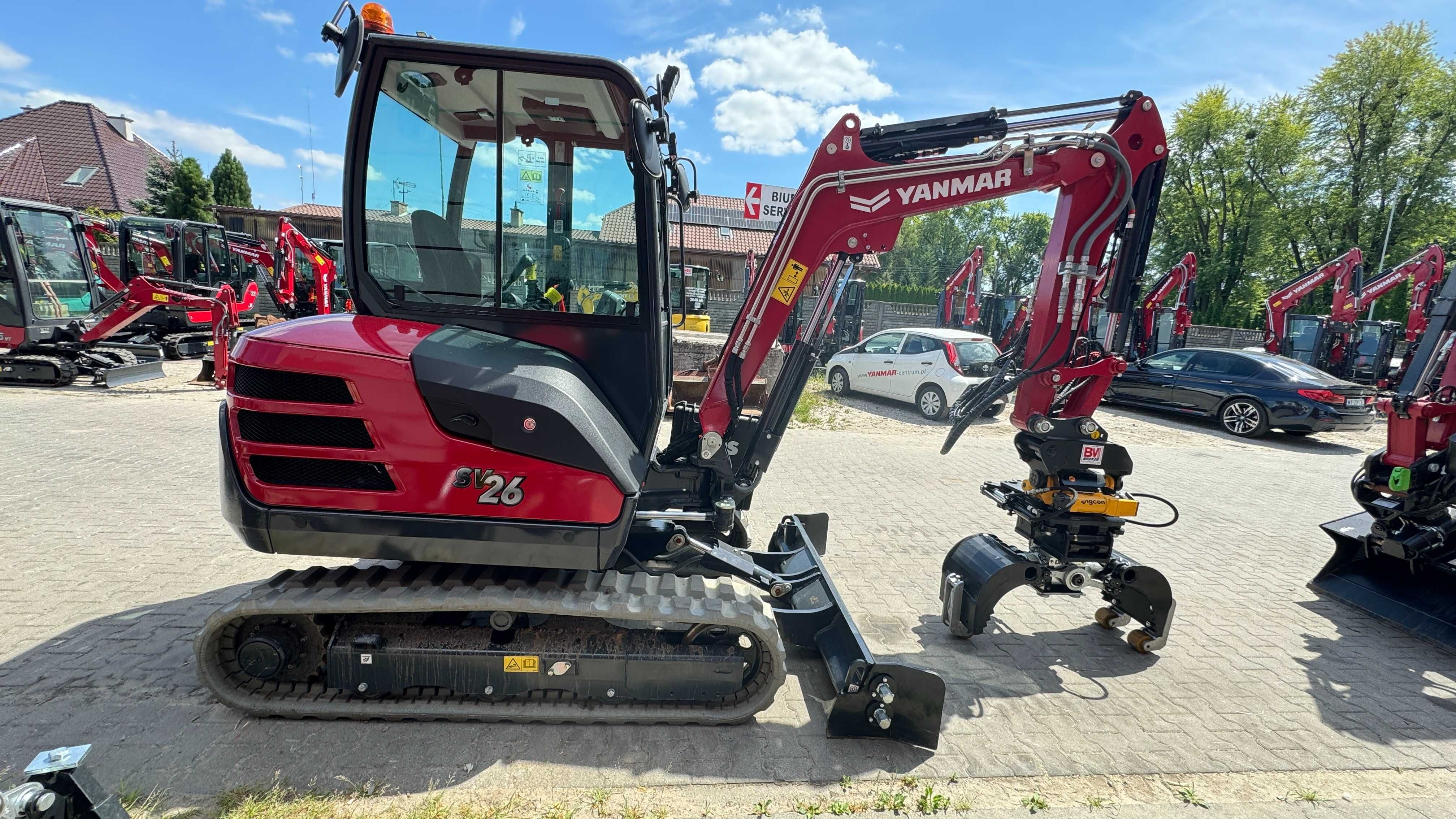 Yanmar SV26 system niwelacji laserowej + ENGCON głowica wychylna