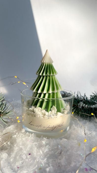 Новорічна свічка | свічка з соєвого воску | свічка