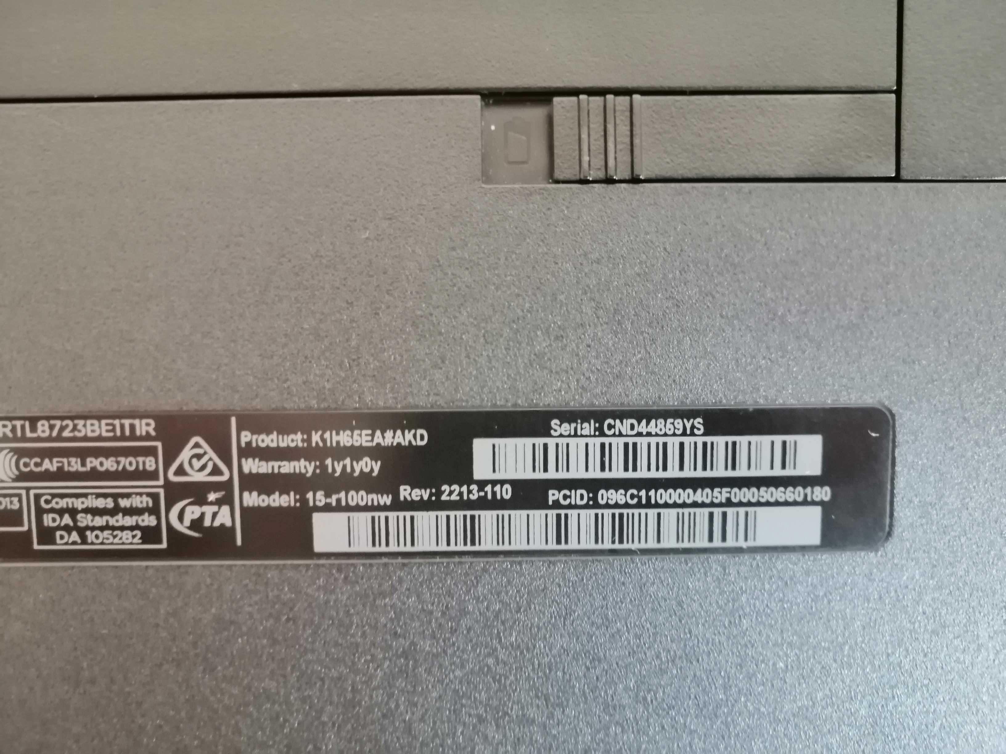Laptop HP Notebook 15-r100nw - w świetnym stanie wizualnym