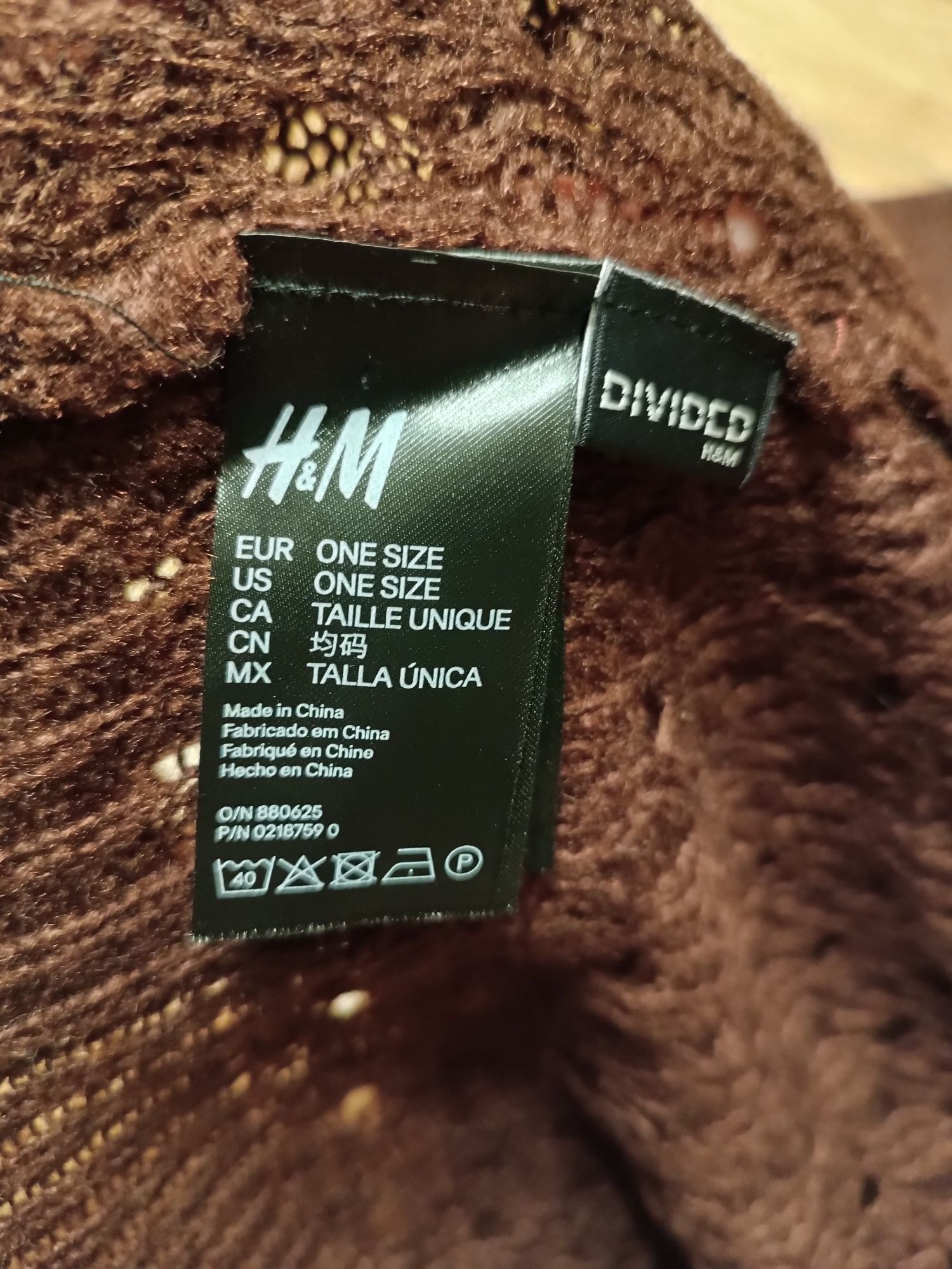 Cieplutki, elegancki ażurowy szalik Komin firmy H&M