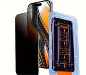iPhone 15 pro защитное стекло с трафаретом и антишион