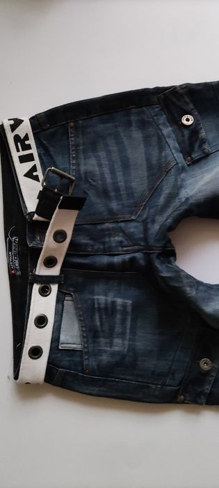 R. 32 Nowe Męskie Spodnie Jeans Skate Bojówki pasek Airwalk