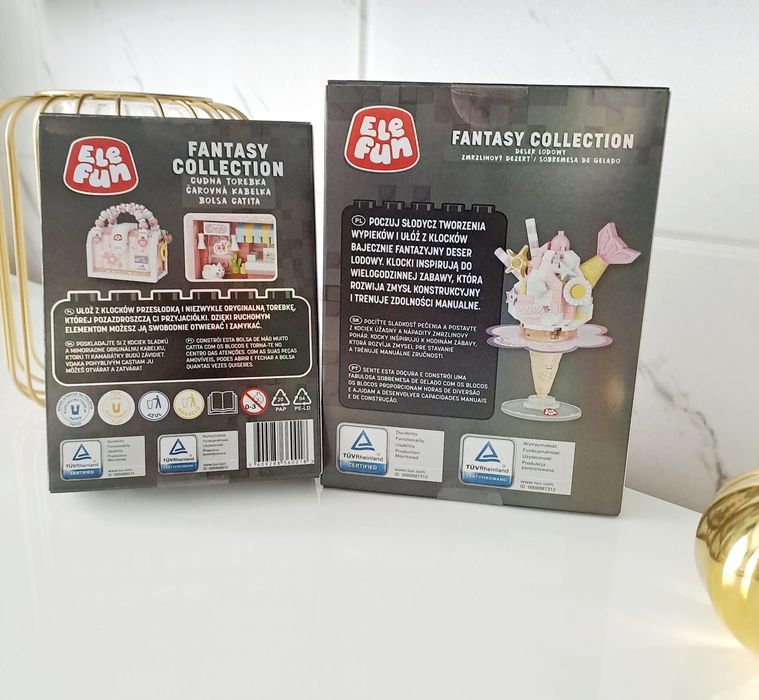 Zestaw klocków cudna torebka i deser lodowy elefun  nowy