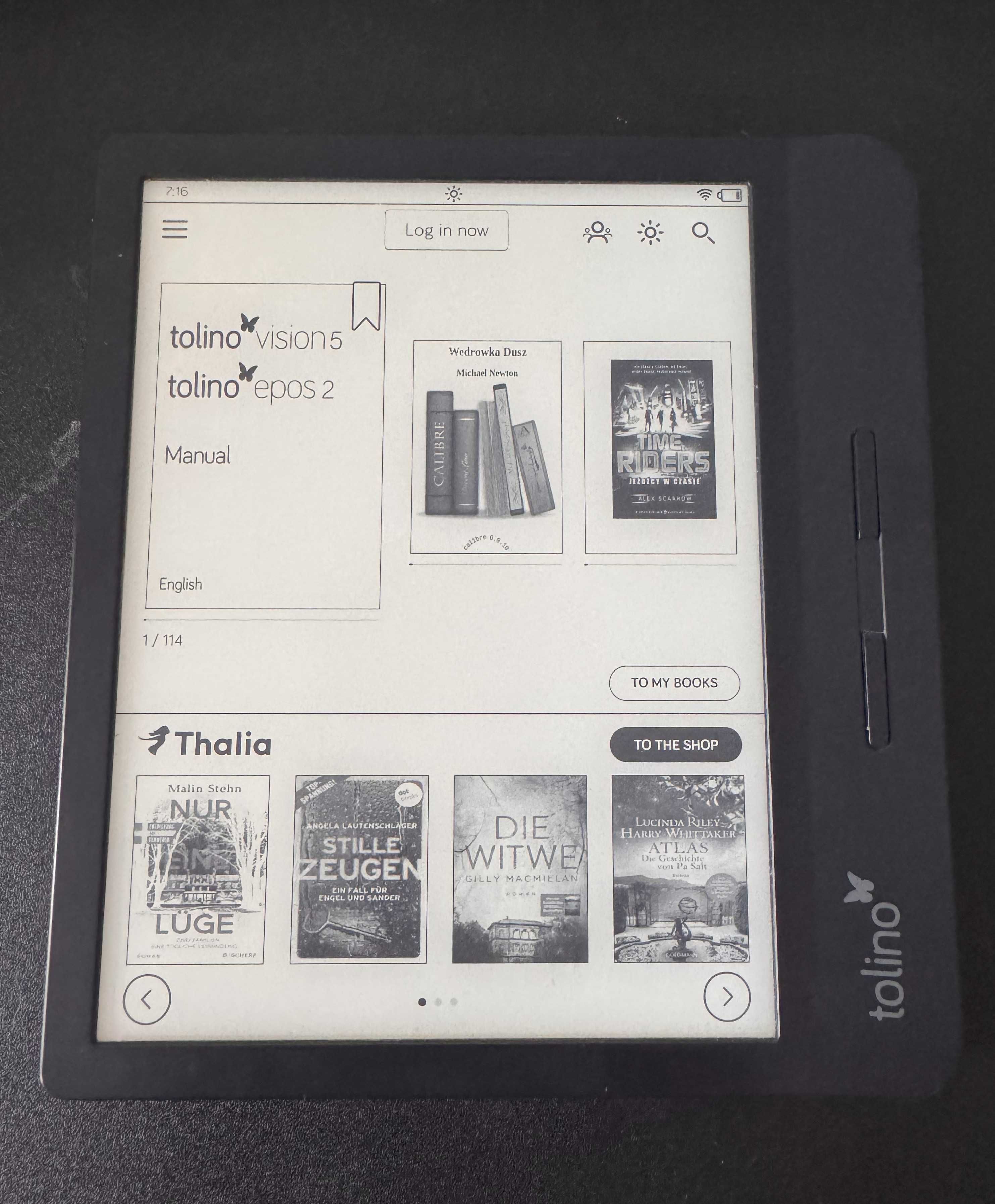Czytnik ebook do czytania tablet TOLINO Vision 5