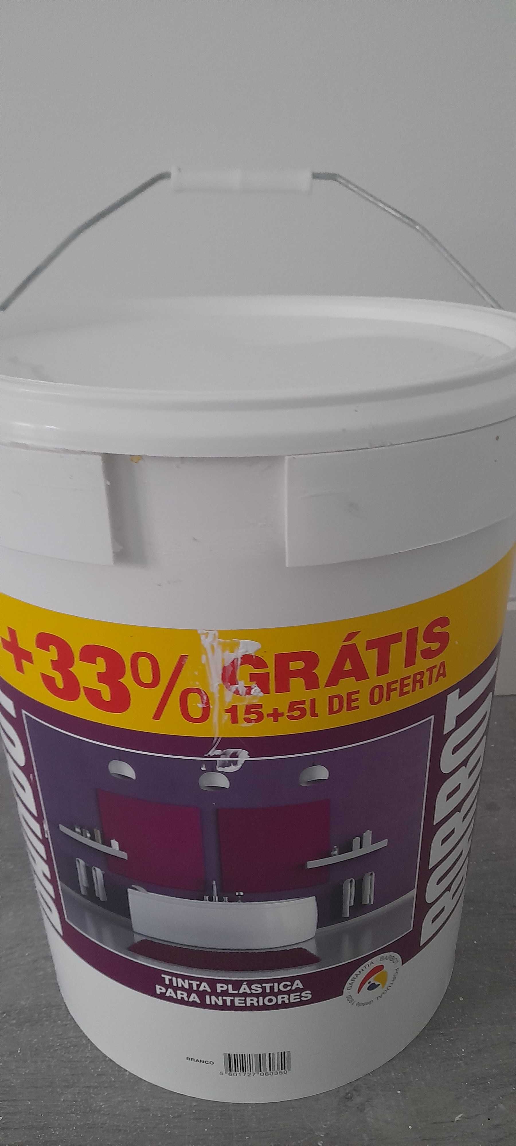 Tinta Plástica Interior 15L+5LOferta da marca Barbot