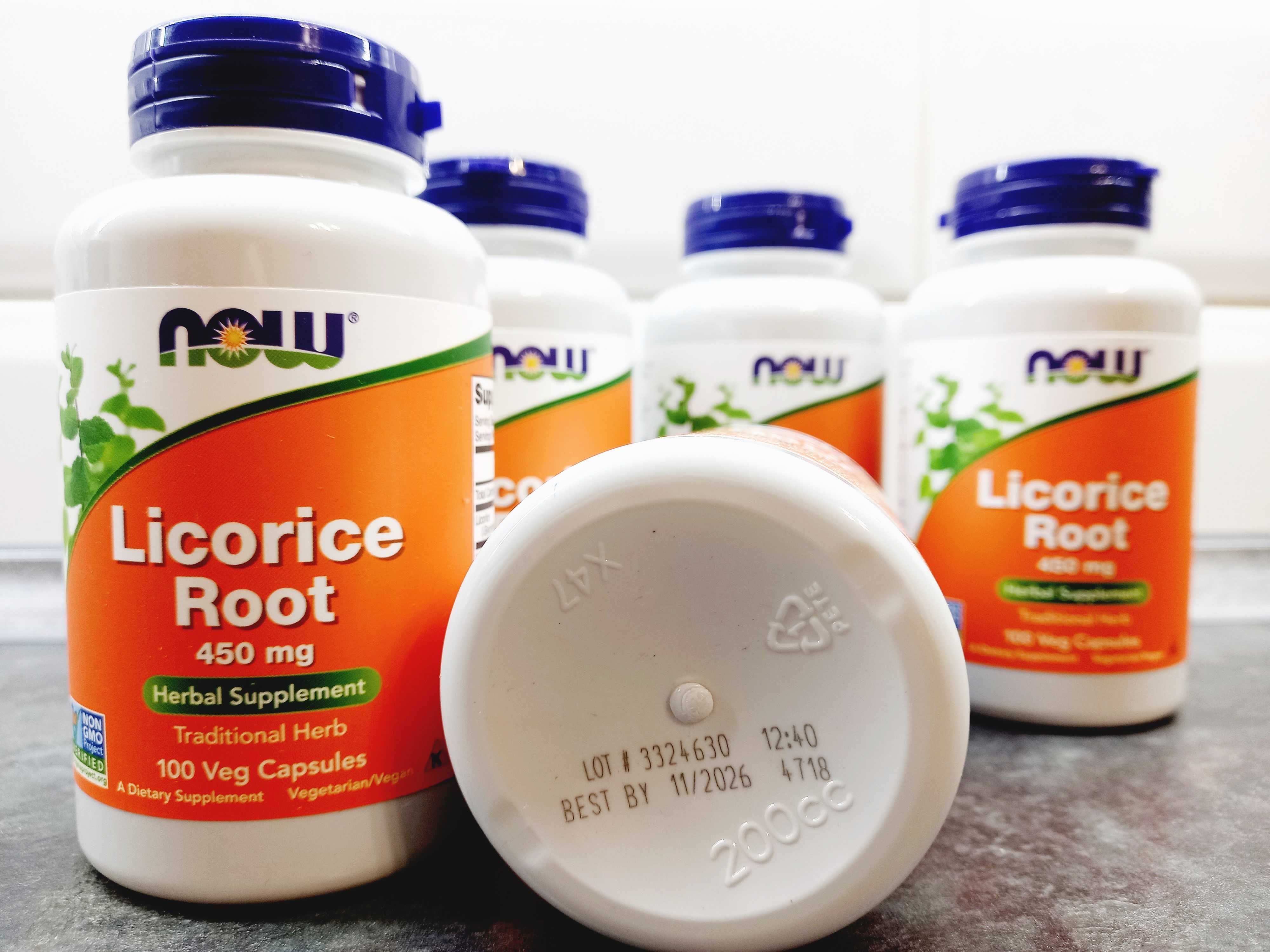 Now Foods, Licorice Root 450 мг (100 капс.), корень солодки, солодка