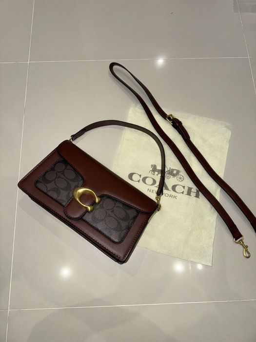 Жіноча сумочка Coach Tabby коричнева сумка шоколадний колір