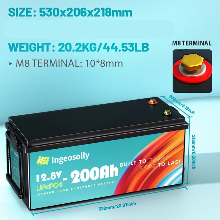 Акумулятор lifepo4 12V 200ah 2560wh літій залізо фосфатний аккумулятор