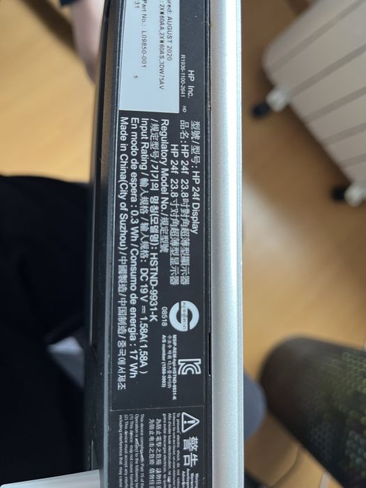 Monitor HP avariado