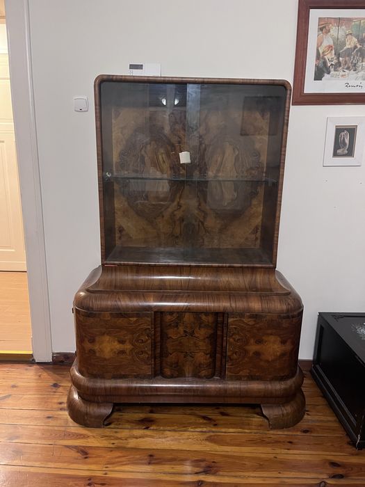 Komoda drewniana - mała szklana