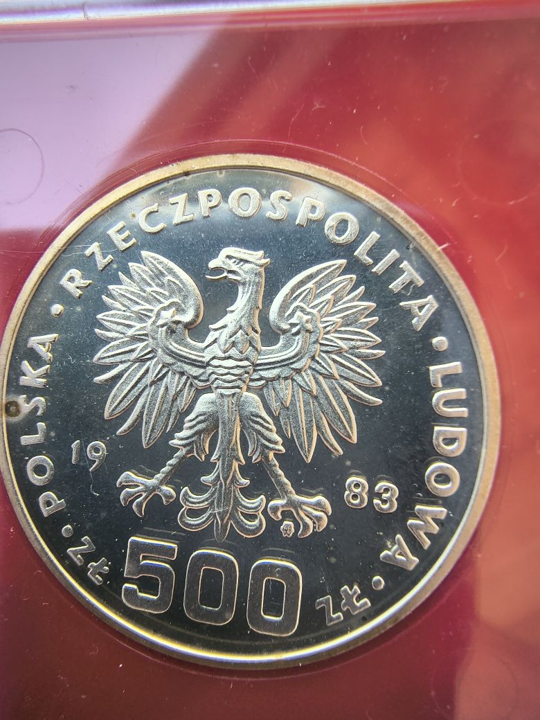500 złotych 1983 rok XIV IO Sarajewo 1984 PRÓBA