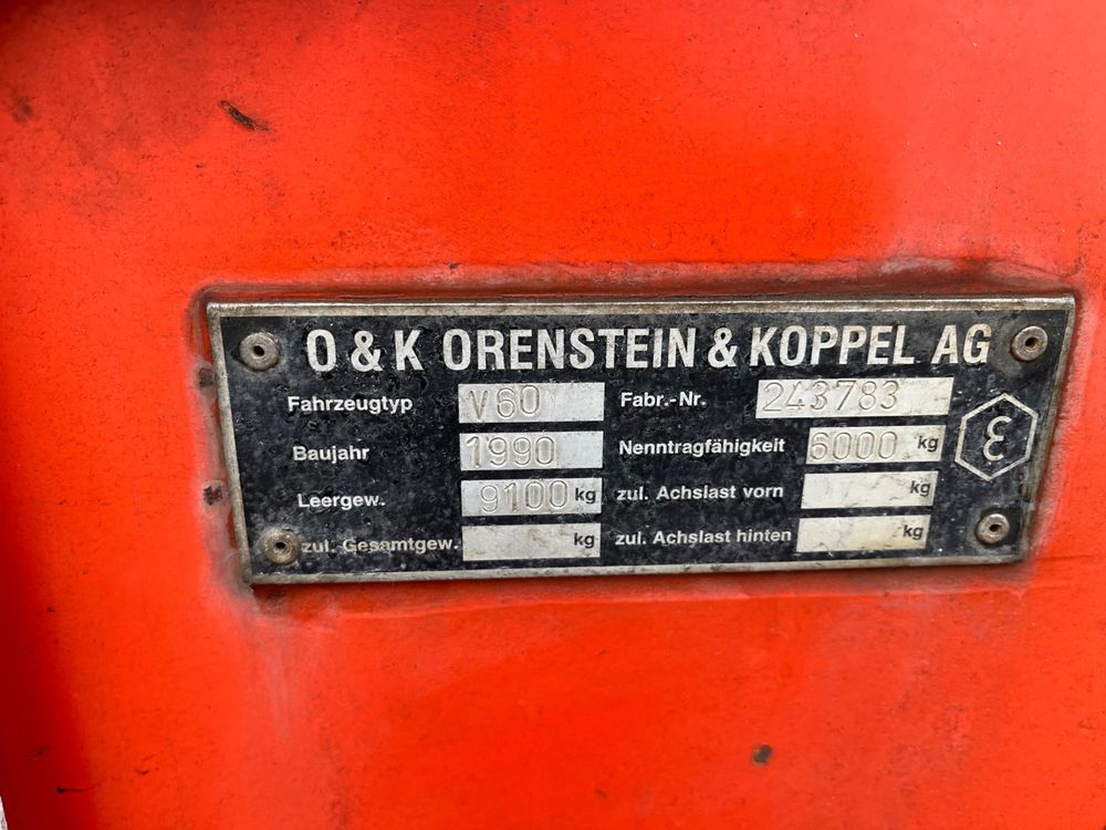 Wózek widłowy o&k 6t